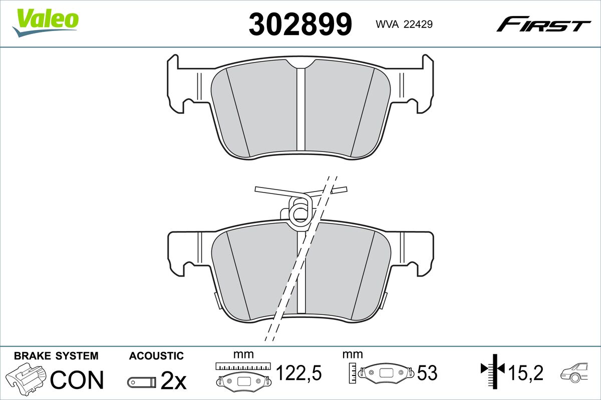 VALEO Fékbetét, mind 302899_VALEO